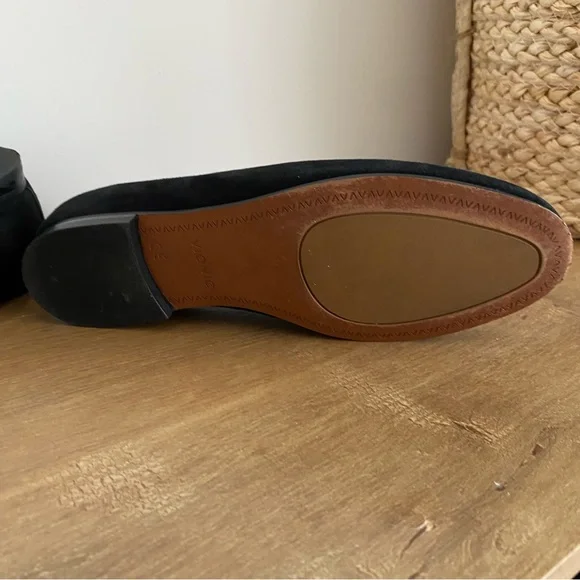 Vionic Willa Black Suede Women's Slip-On Loafers - Picture 7 of 8